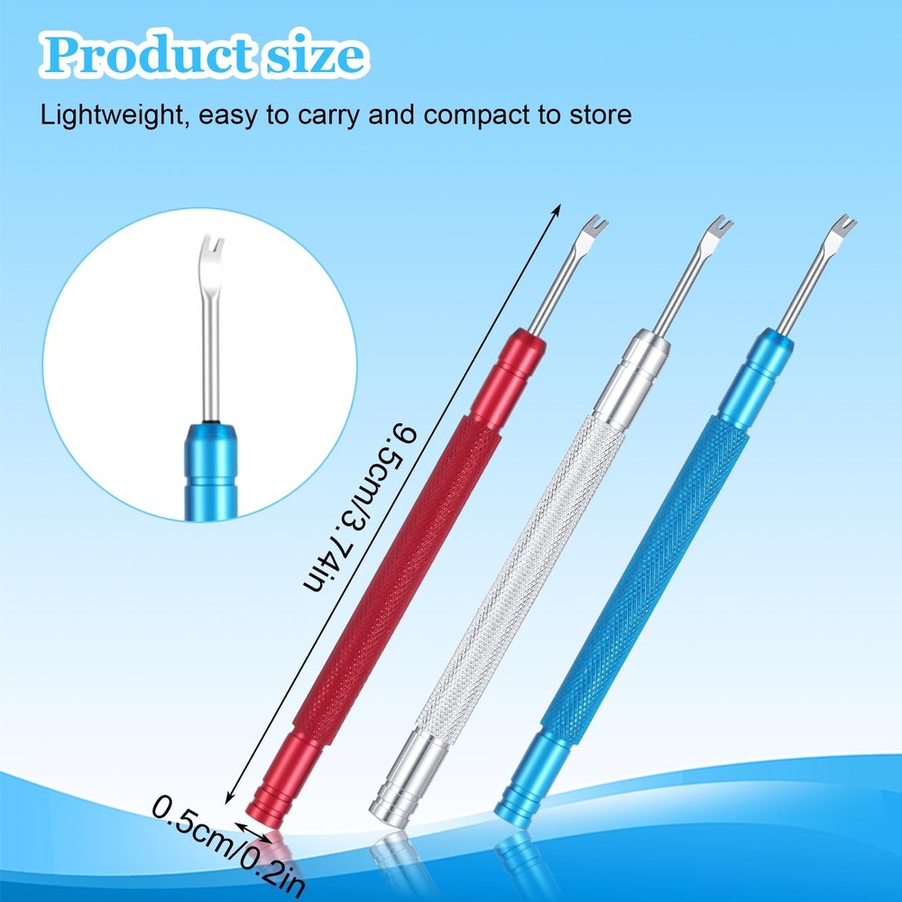 guduling 9 Pcs Watch Hand Tool,6 in 1 Silver, Blue, Red, Black