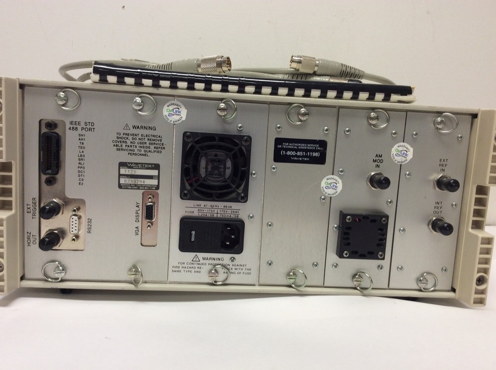 Wavetek Sweep Test System Benchmark 1175 RF Scalar Analyzer Manual & 2 Cables