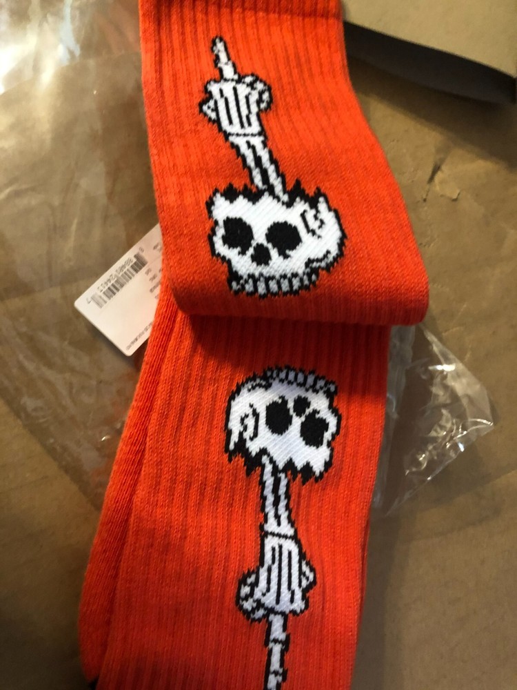 HUF x TODD FRANCIS Orange Crew Socks, One Size