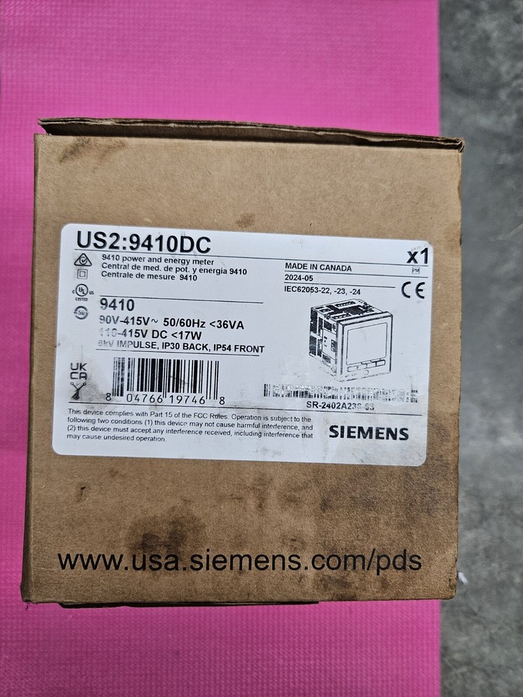Siemens 9410DC Panel Mount Meter US2:9410DC