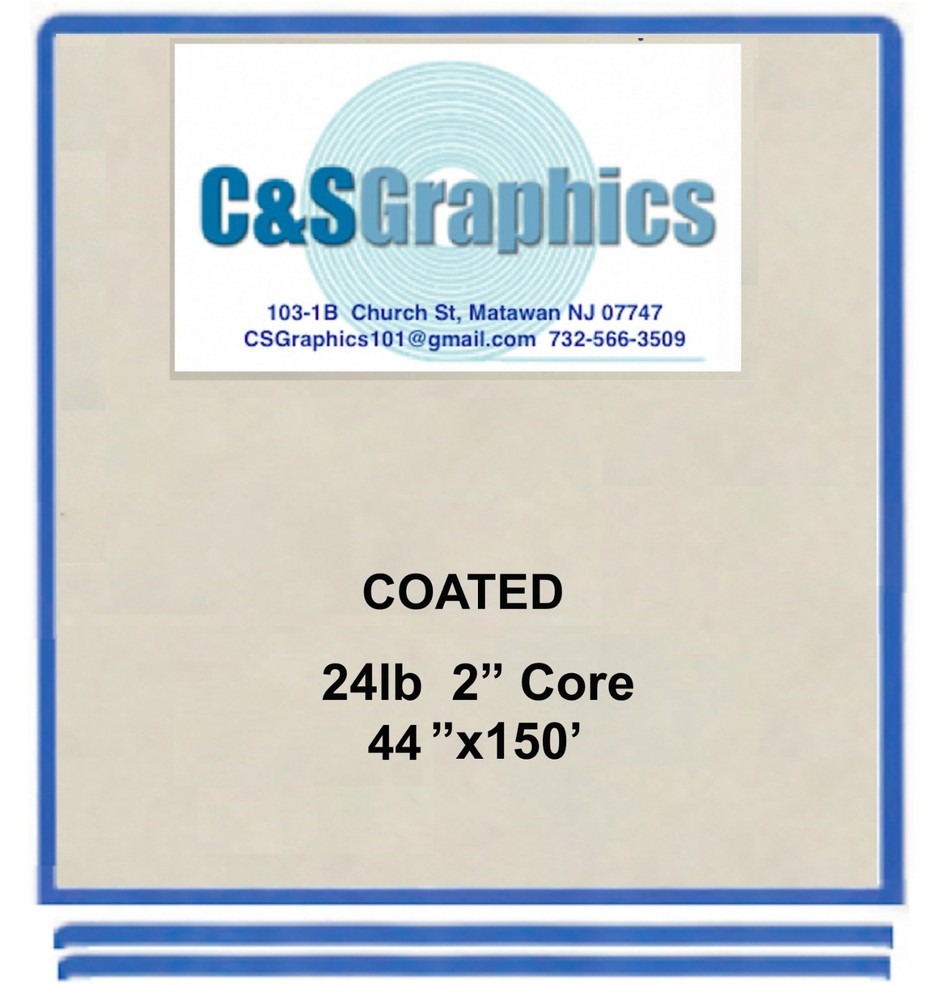4 ROLLS 44"x150' 24LB COATED BOND PLOTTER PAPER