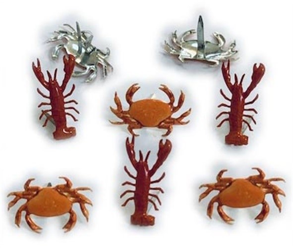 Eyelet Outlet Shape Brads 12/Pkg-Crab & Lobster - 6 Pack