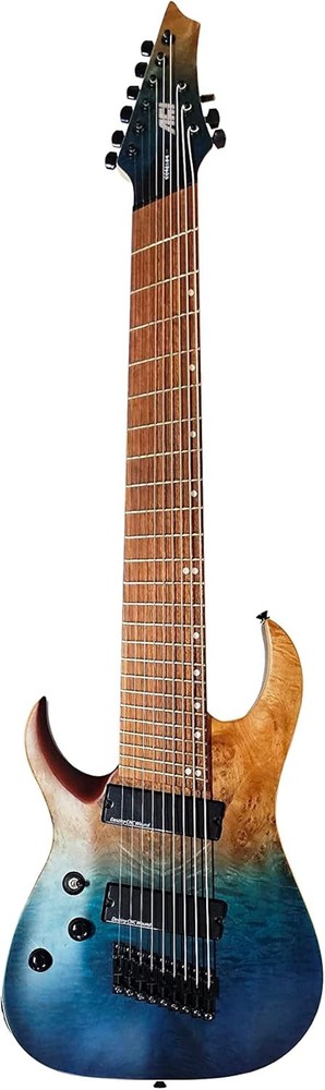 IYV 9 String Solid-Body Electric Guitar, Left, Blue Gradient (ISFF9-400 LH)