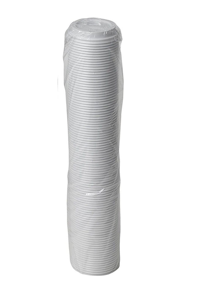 Dixie D9542 White Domed Lid. Pack 400 Lids. Fits Dixie 10-20 oz Cups