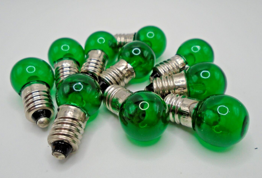 "TEN" 432G GREEN LED AMERICAN FLYER SWITCH CONTROL BULB  SCREW BASE 18 VOLT AC