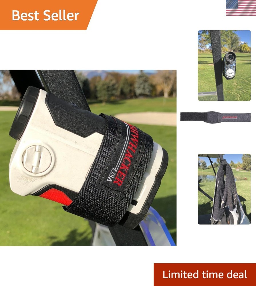 Secure Magnetic Mount Holder for Golf Rangefinder & Towel - Quick Access Strap