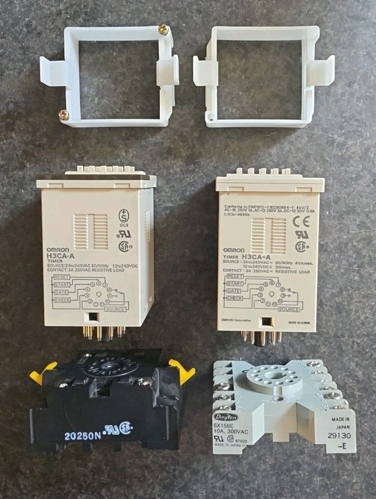 Omron H3CA-A Multi-Function Digital Timer with Dayton 6X156E Relay Socket Base