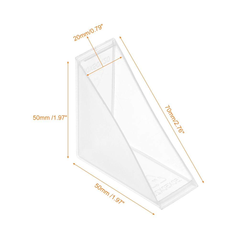 20Pcs Corner Protectors 20x70mm Plastic Right Angle Corner Guards Cushion, White