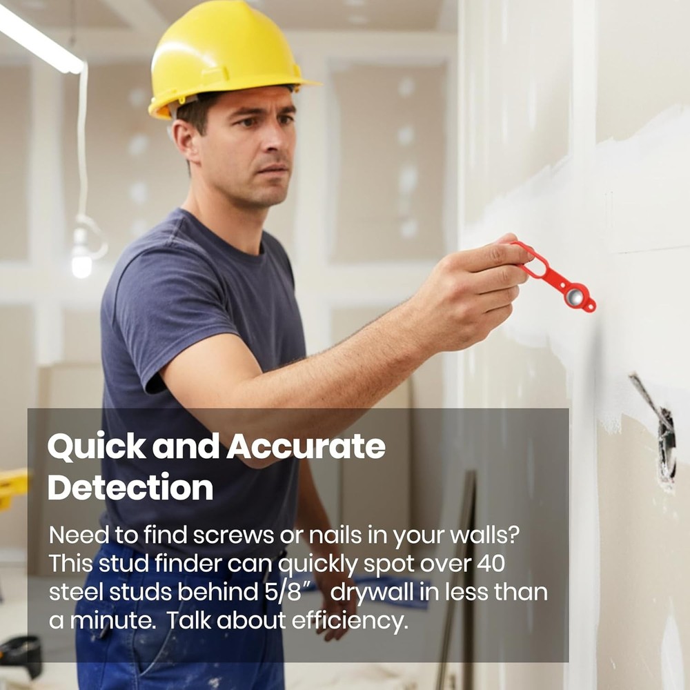 (2-Pack) Magnetic Stud Finder - 27 Lbs of Pull Power Stud Ball, Detects Nails,
