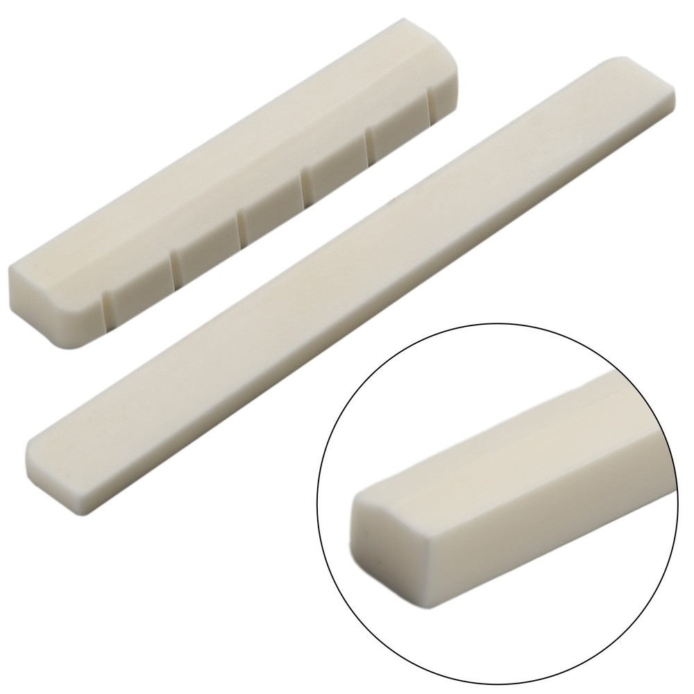 6 String Bone Classical Guitar Bridge Saddle And Nut Replacement Parts 80mm/52mm