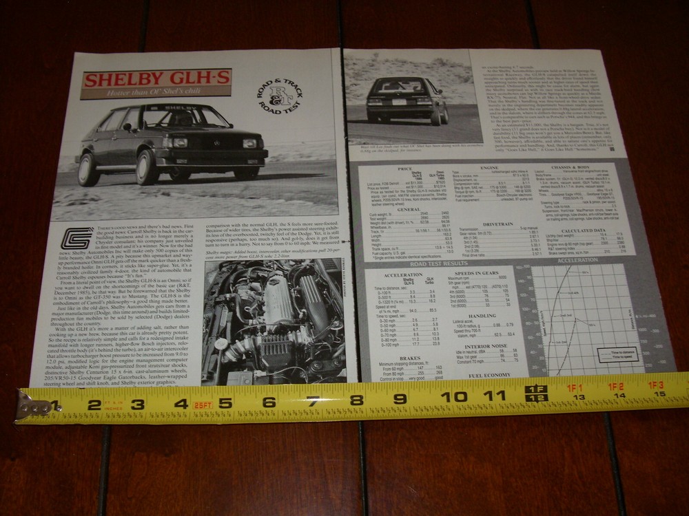 1986 SHELBY GLH-S ORIGINAL ARTICLE