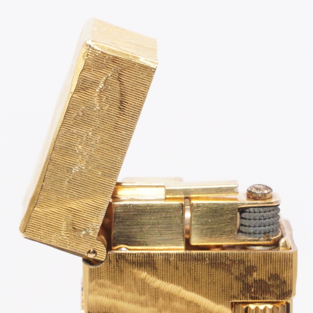 Dunhill Lighter Gold plate Silk Moire Pattern_Ultrasonically cleaned