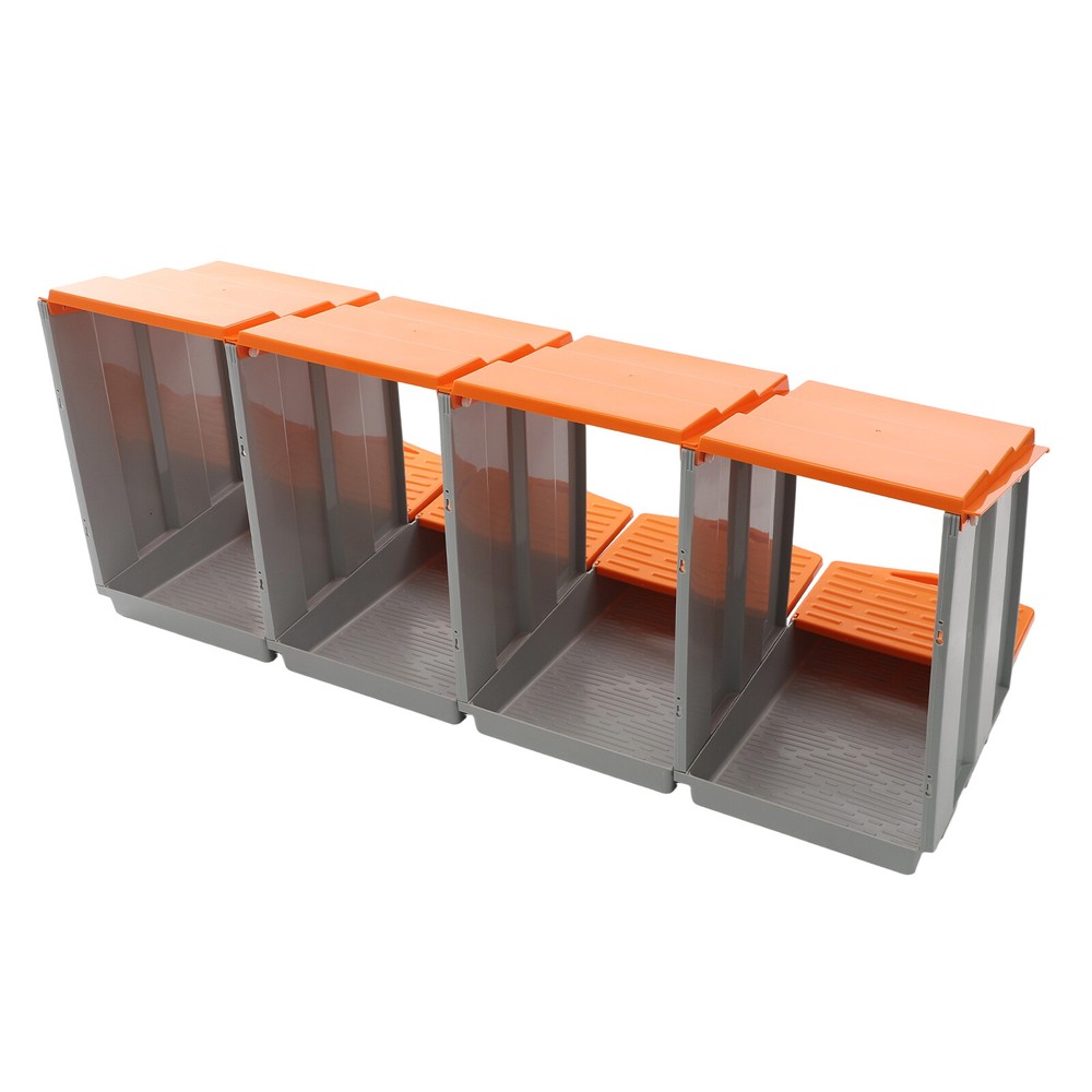 4-Compartment Chicken Nesting Box Freestanding Orange Chicken Nesting Box Modern