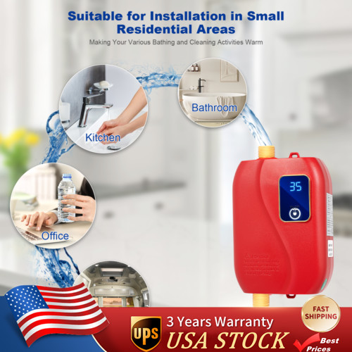 Small Electric Tankless Instant Hot Water Heater For Kitchen 3000W