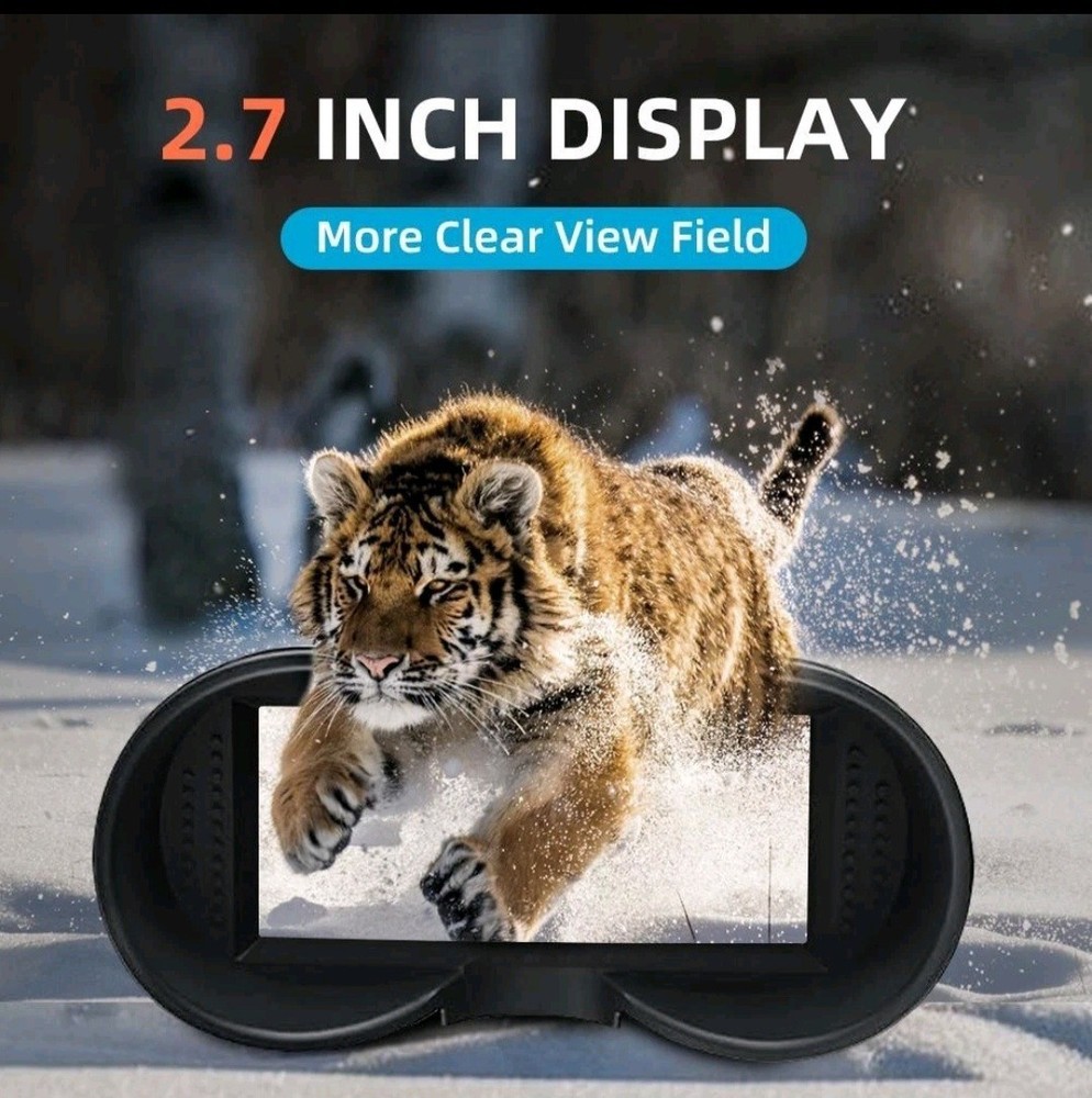 Night Vision Goggles IR Binoculars w/ Head Strap, Rechargeable, 1312ft Range