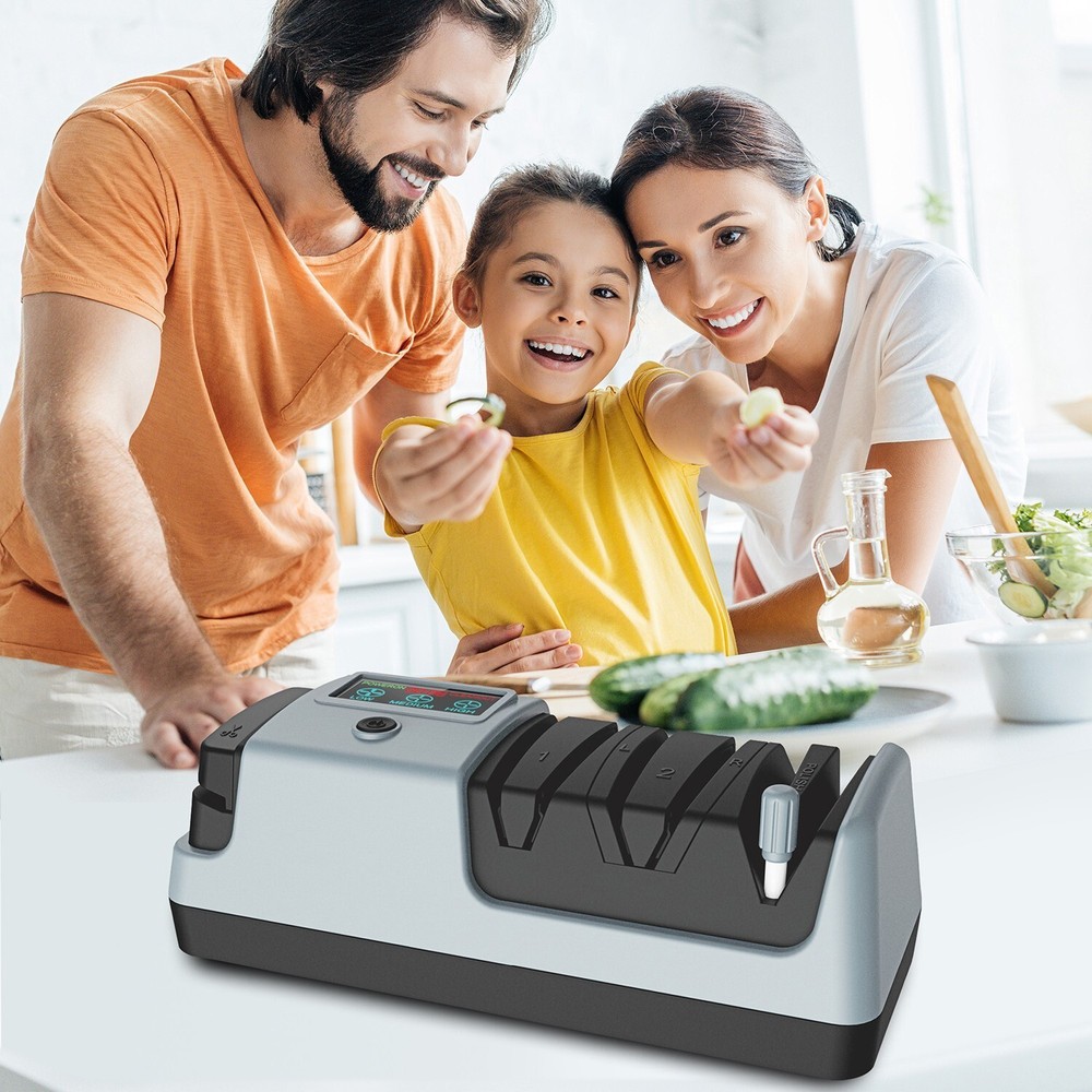5-IN-1 Electric Knife Sharpener-3 Rotational Speed Adjustable Knife Sharpener