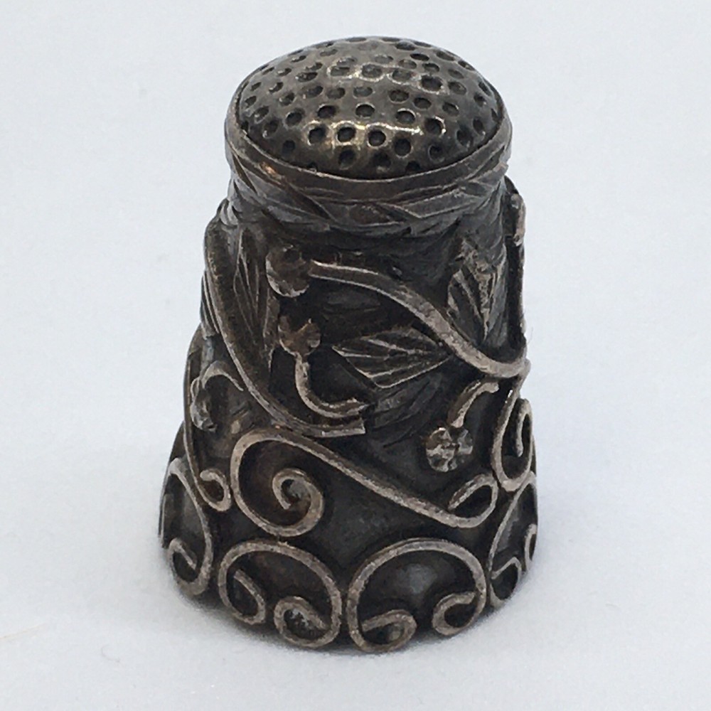 Antique Sterling Silver Thimble 1920s ICUAL Mexico