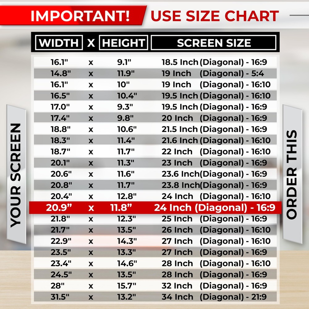 SightPro 24 Inch 16:9 [2 Pack] Computer 24 (Diagonal)