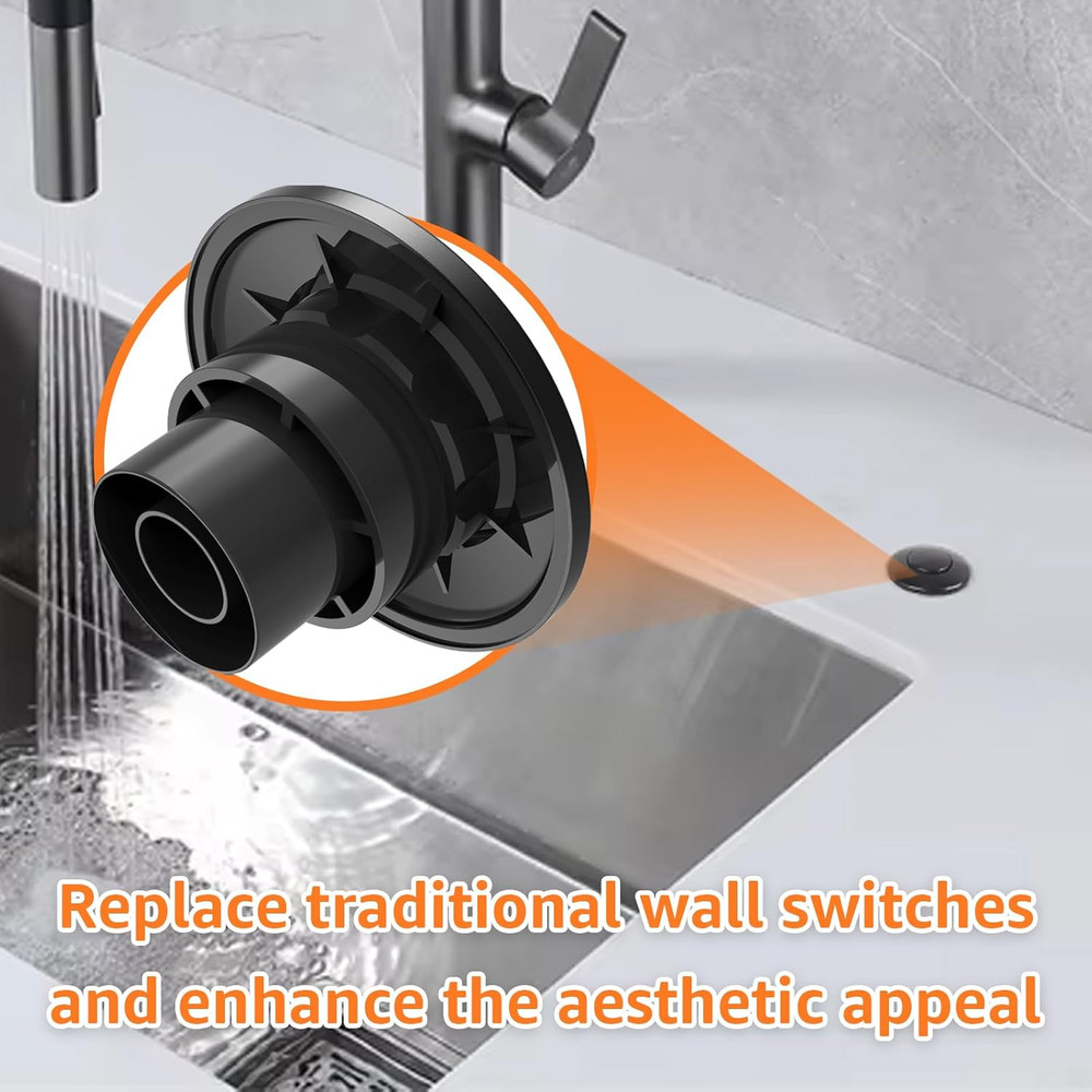 For Insinkerator STC-MTBLK Push Sinktop Switch Button, Replacement for Insinkera