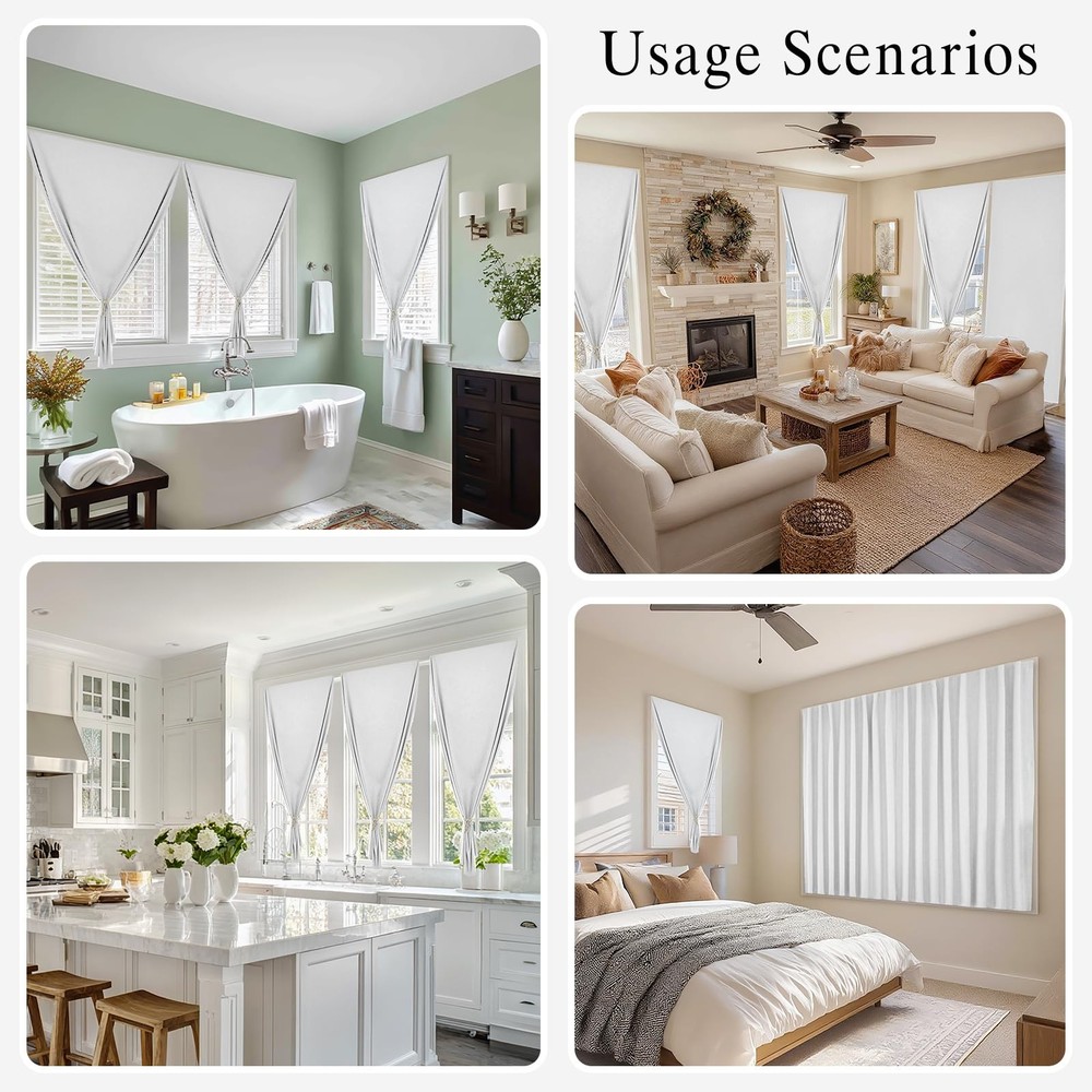 Peel & Stick Total Blackout Shade - Bay Window Sunroom Light Control Solution...