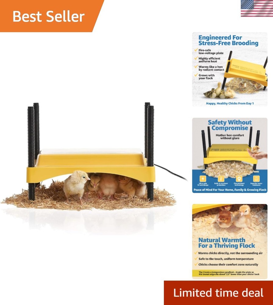 Energy-Saving 12 Watt Brooder Plate - Ideal for Newborn Chicks & Ducklings
