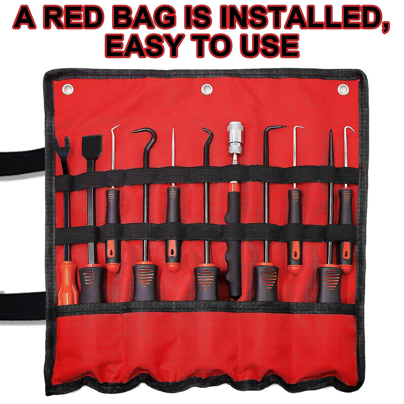 11Pcs/Set Precision Pick & Hook with Scraper and Magnetic Telescoping Tool Kit