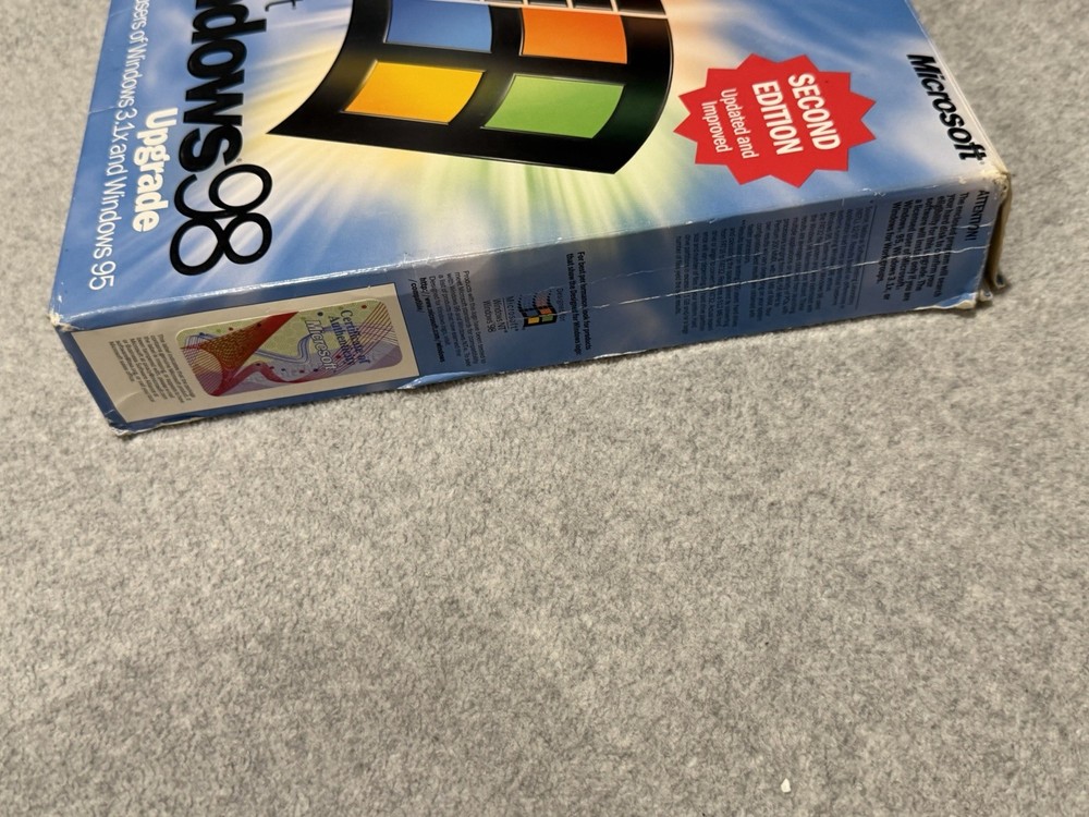 Microsoft Windows 98 SE Upgrade COMPLETE w/ Key Floppy Disk Vintage PC Software