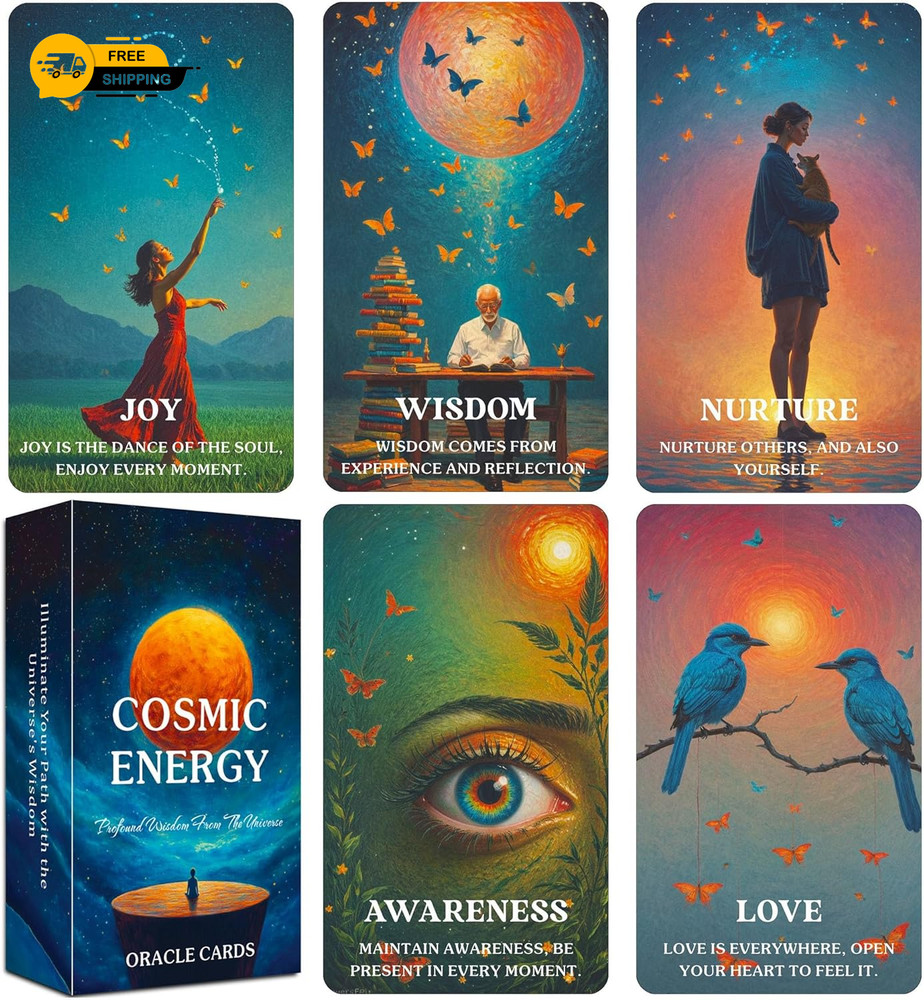 Cosmic Oracle Cards, Universe Message Oracle Cards for Beginners, Inner Strength