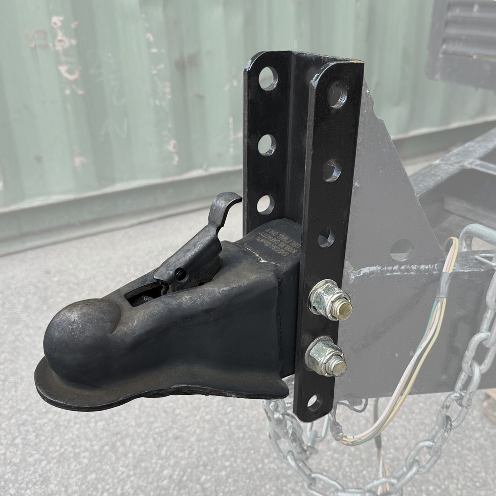 Adjustable Trailer Coupler with 5-Position Channel Bracket, 2" - 8,000 lbs