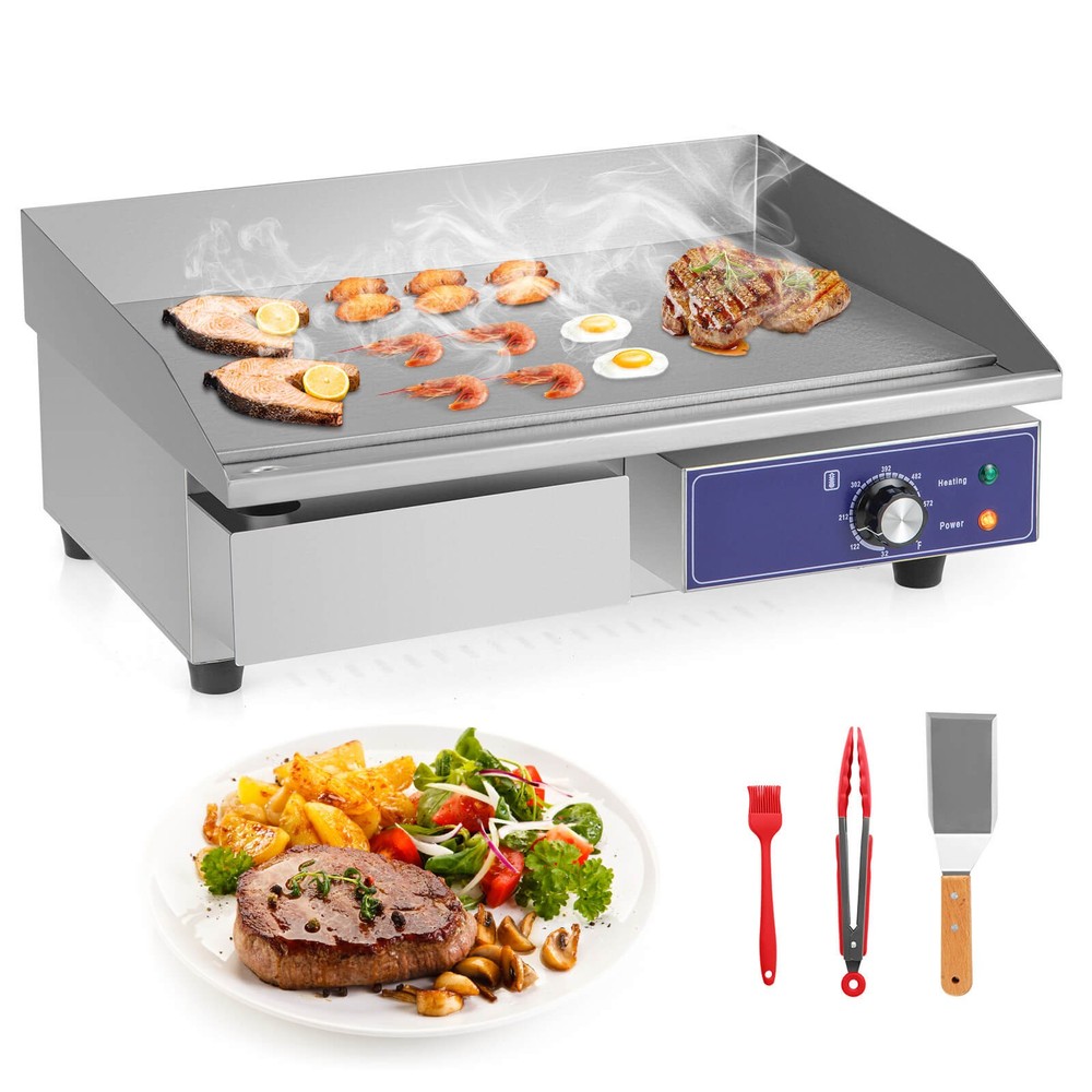 22" Commercial Electric Griddle w/ Adjustable Temperature Control  122℉-572℉