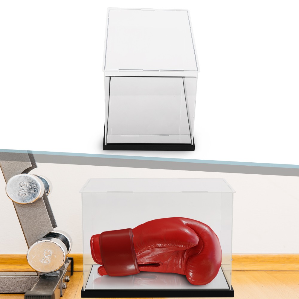 Clear Single Boxing Glove Horizontal Display Case