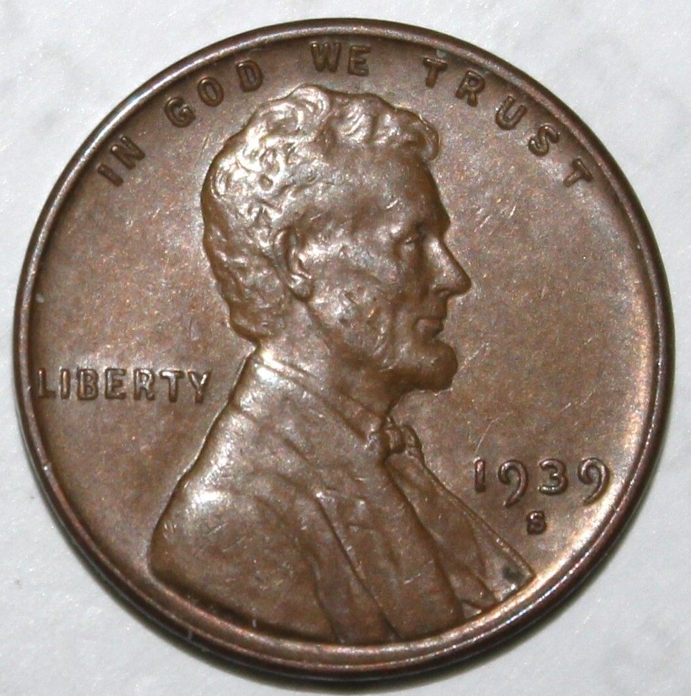1939-S 1C BN Lincoln Cent  UNC  3188
