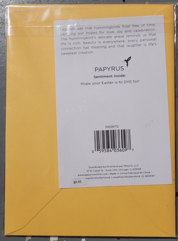 Papyrus Easter Card - Brand New