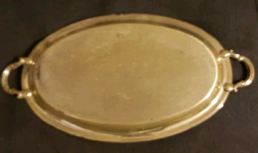 Ronson Crown Table Top Silver Plate Tray & Lighter & Cigarette Holder Set
