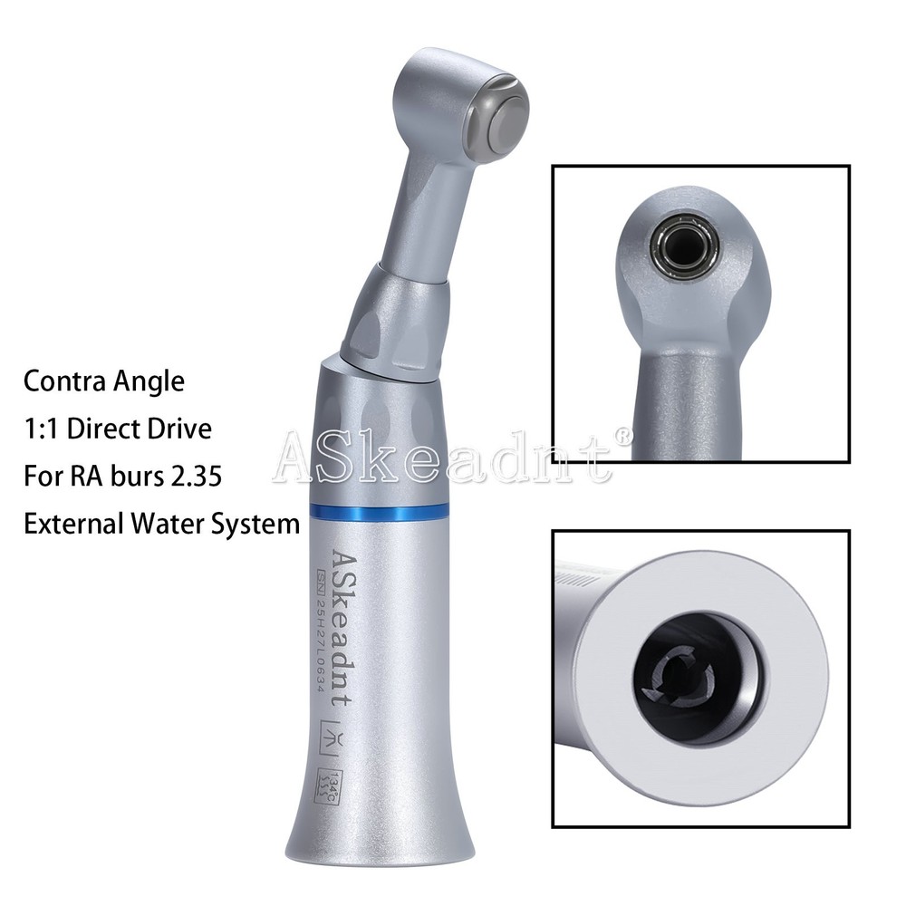 1-10 Dental Low Speed Handpiece Contra Angle Push Button E-Type ASKEADNT
