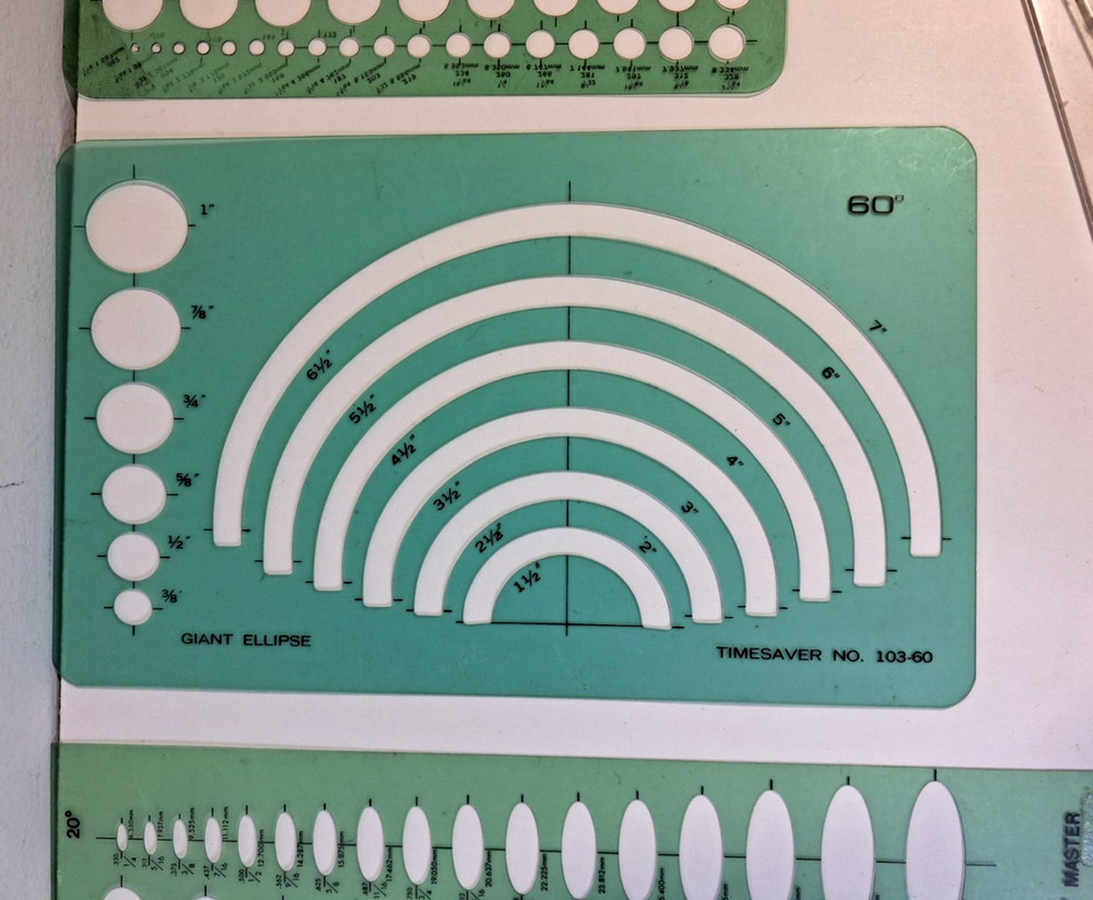 VTG Lot Architectural Engineer Engineering Drafting Templates Tools Stencils