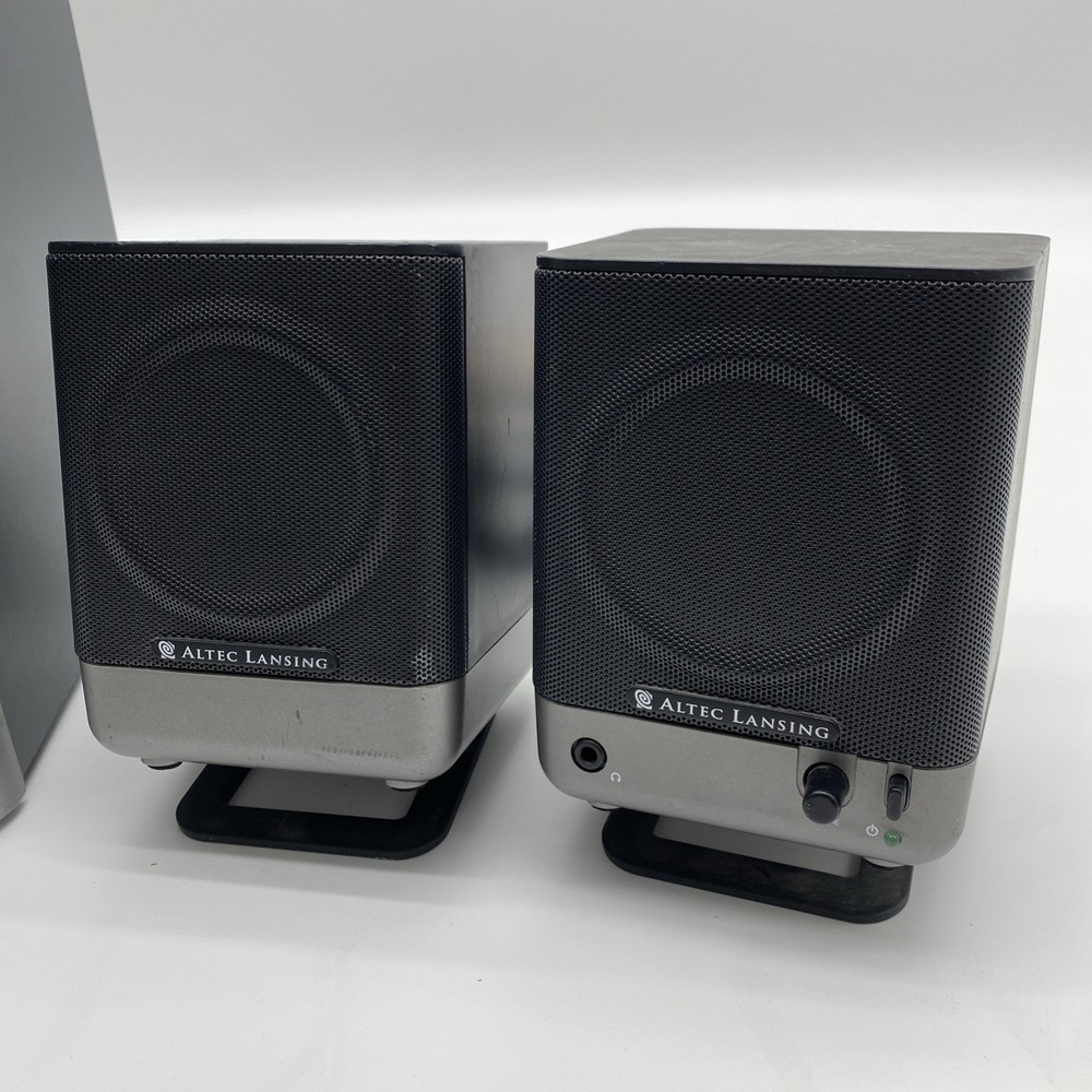 Altec Lansing 221 Computer Speakers & Subwoofer System Complete Tested
