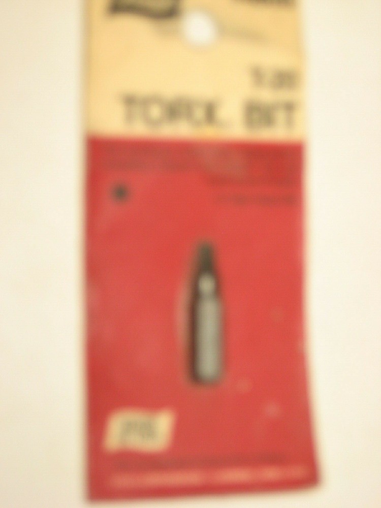 NEW 1/4"-Hex T-20 TORX BIT, LISLE # 14800