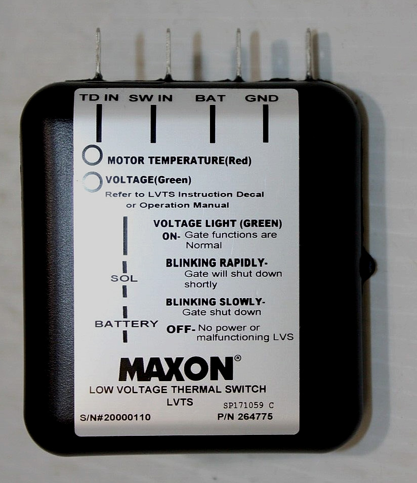 Maxon 905291-01 Low Voltage Thermal Switch, GPT, OEM
