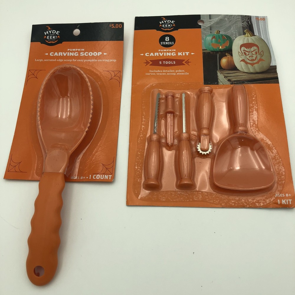 Hyde And Eek Pumpkin Carving Kit With 8 Stencils. ——409——
