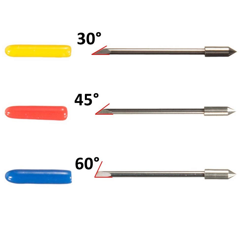 Graphtec Blade Holder with 18 Blades 30/45/60 Degree for Silhouette Plotters