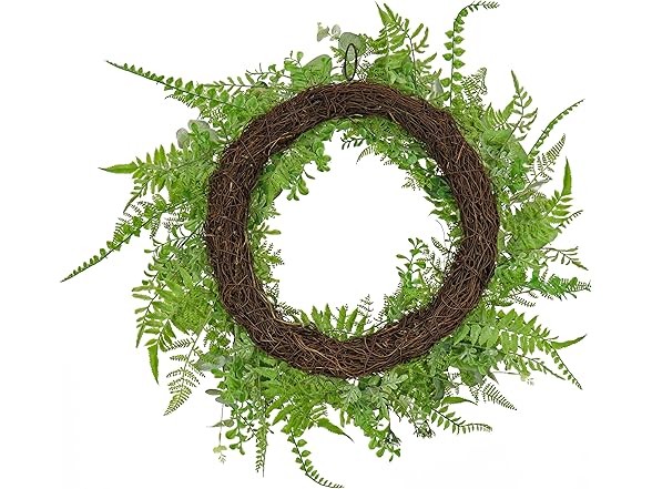 National Tree Company Artificial Spring Woven Base Wreath Green
