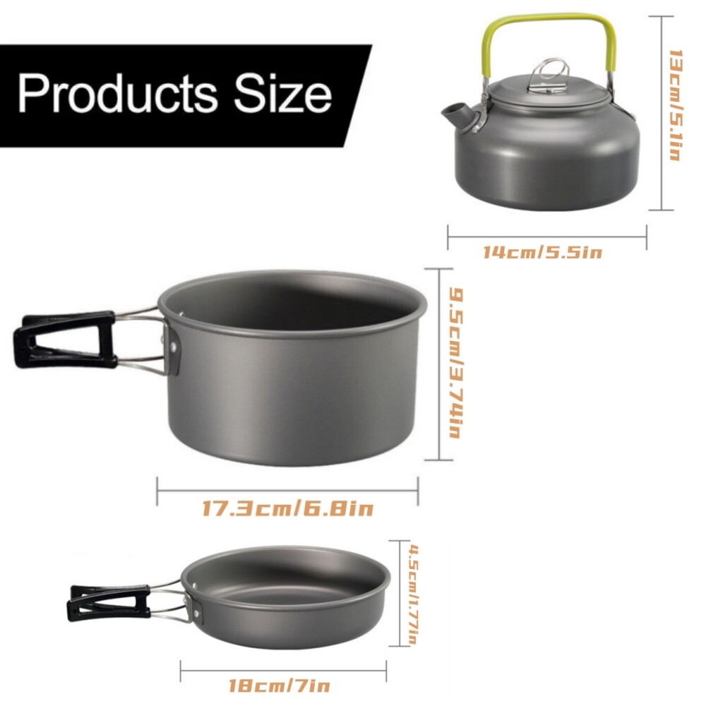 Survival Gear Folding Cookware Set for Backpacking - Compact 10-Piece Kit