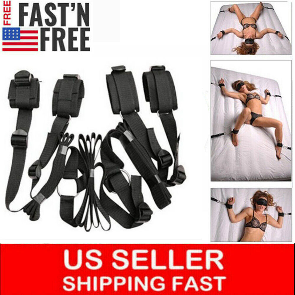 Bed Restraint Bondage Handcuffs Ankle Cuff Couples Bedroom Fun Game