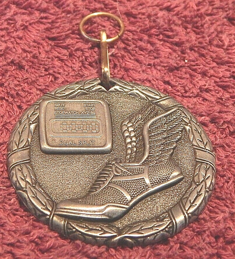 Track Field Silver Medal Winged Shoe