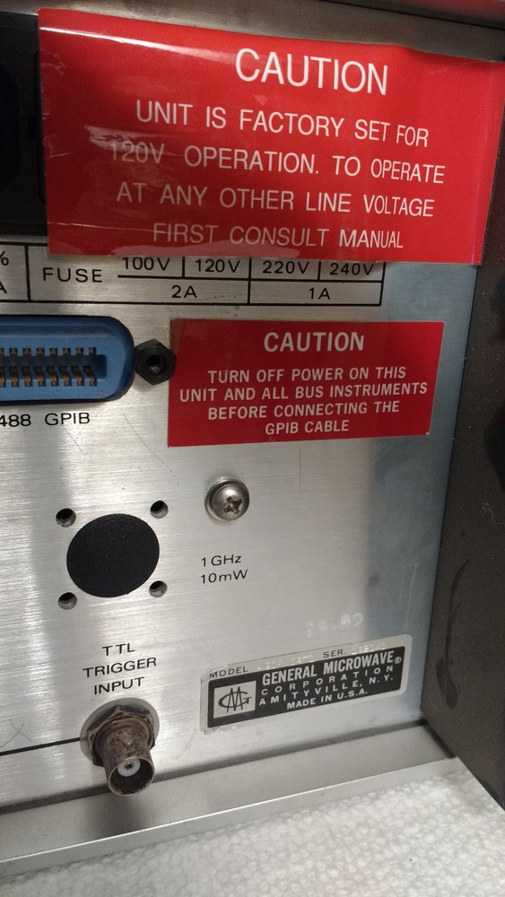 General Microwave Corp Automatic Peak Power Meter 490R OPT1