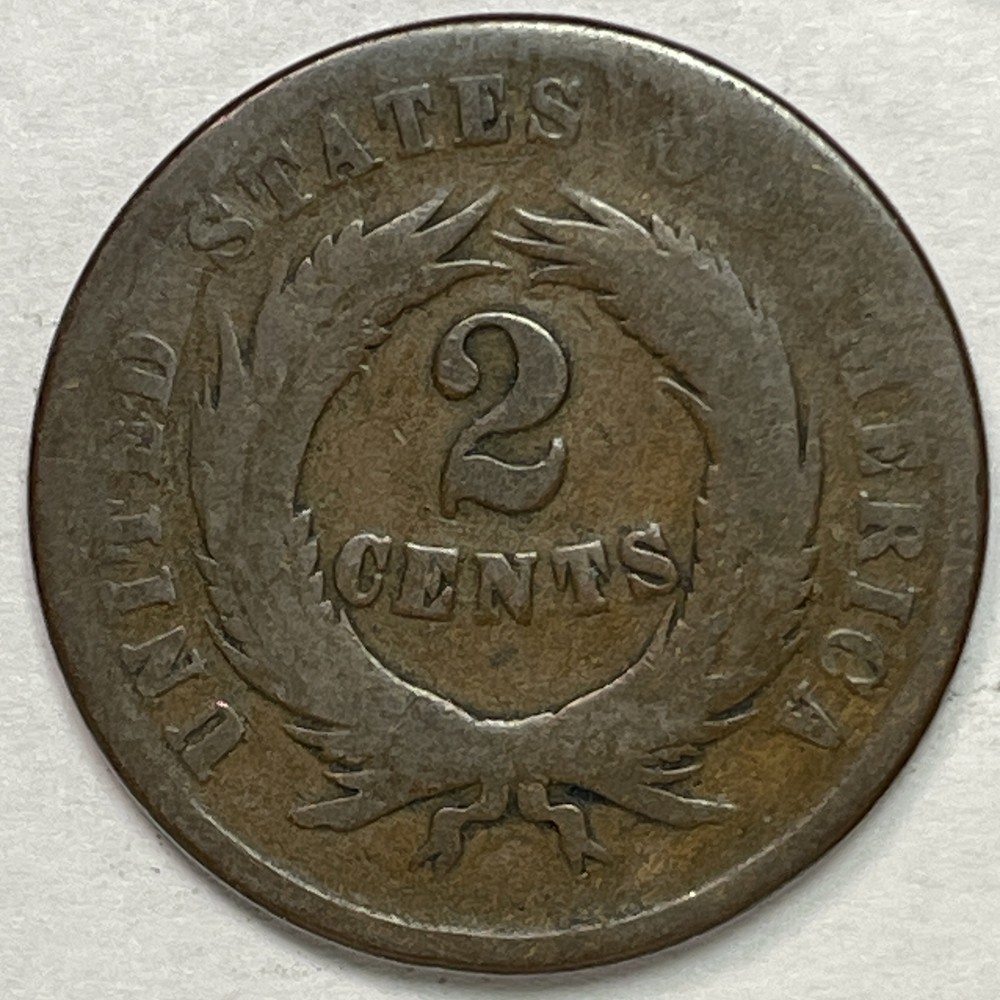 1864 Two Cent Piece Almost Good AG Coin #12103