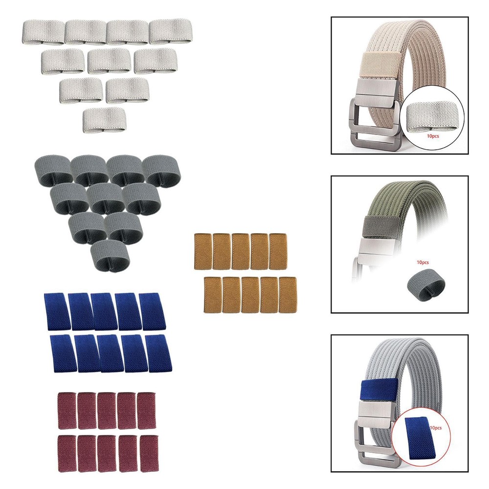 10 Pieces Elastic Belt Keepers Strap Keepers Belt Holder Band