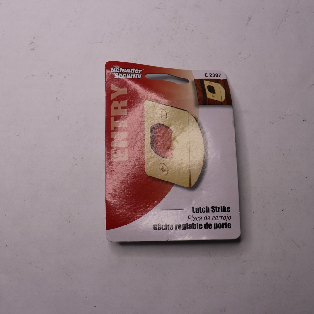 Defender Security Standard Door Lock Residential Strike Plate Brass E 2307