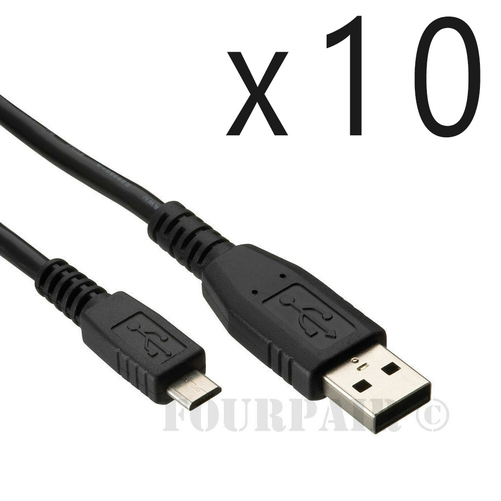 10 Pack - 15ft Micro USB Charger Cable Playstation 4 PS4 Dualshock Controller